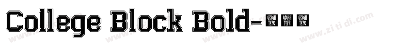 College Block Bold字体转换 College Block Bold字体转换